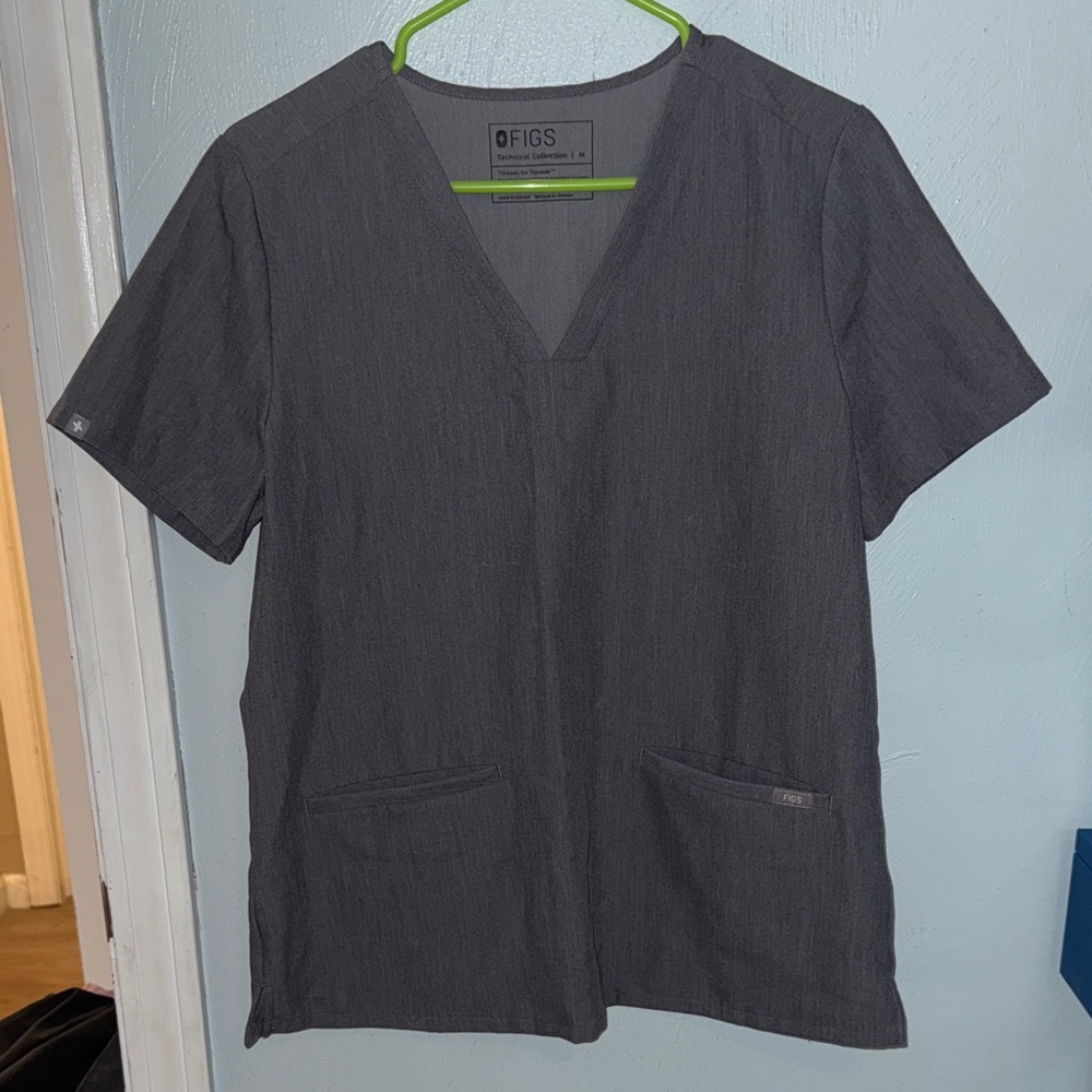 FIGSCharcoal V-Neck